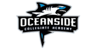 Logo featuring a stylized shark above the word "Oceanside" in bold letters, with "Collegiate Academy" written below.